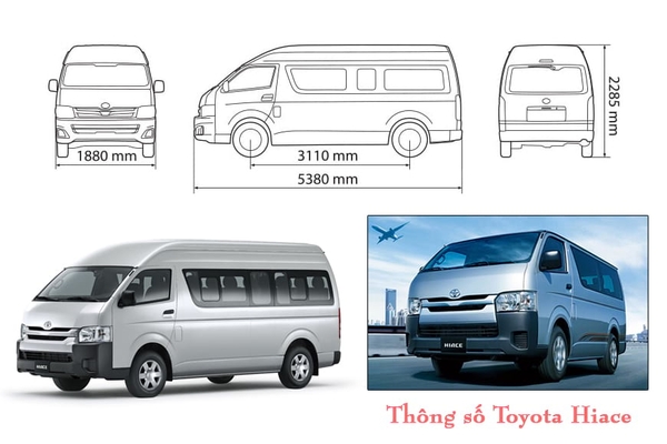 Kích thước xe 16 chỗ bao nhiêu?