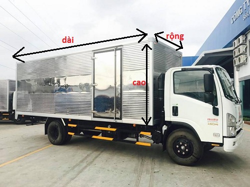 Kích thước xe tải 5 tấn