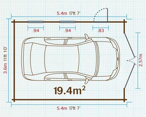 Kích thước nhà để xe ô tô 7 chỗ