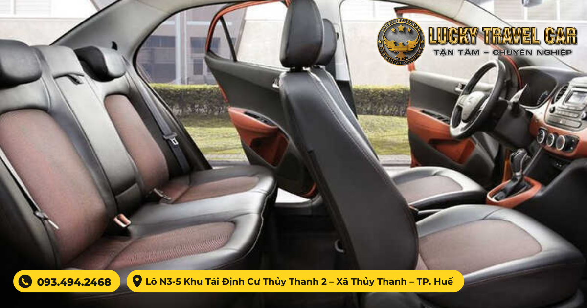 Nội thất xe ô tô 4 chỗ i10 với không gian rộng rãi