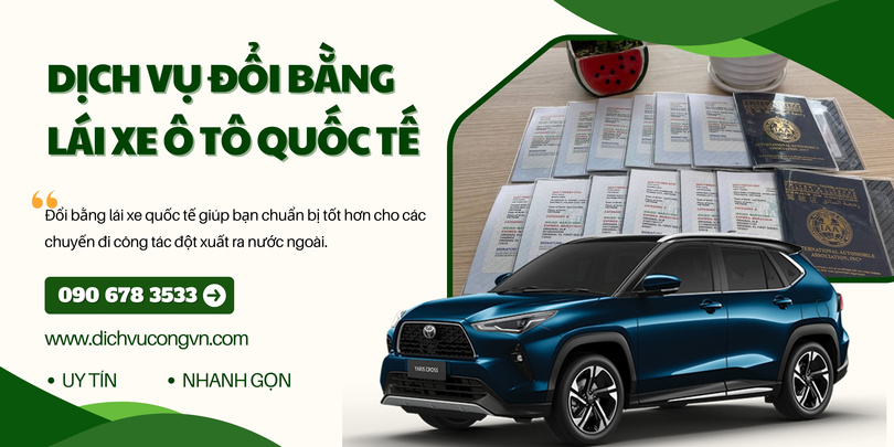 Ảnh cận cảnh mẫu bằng lái xe ô tô quốc tế