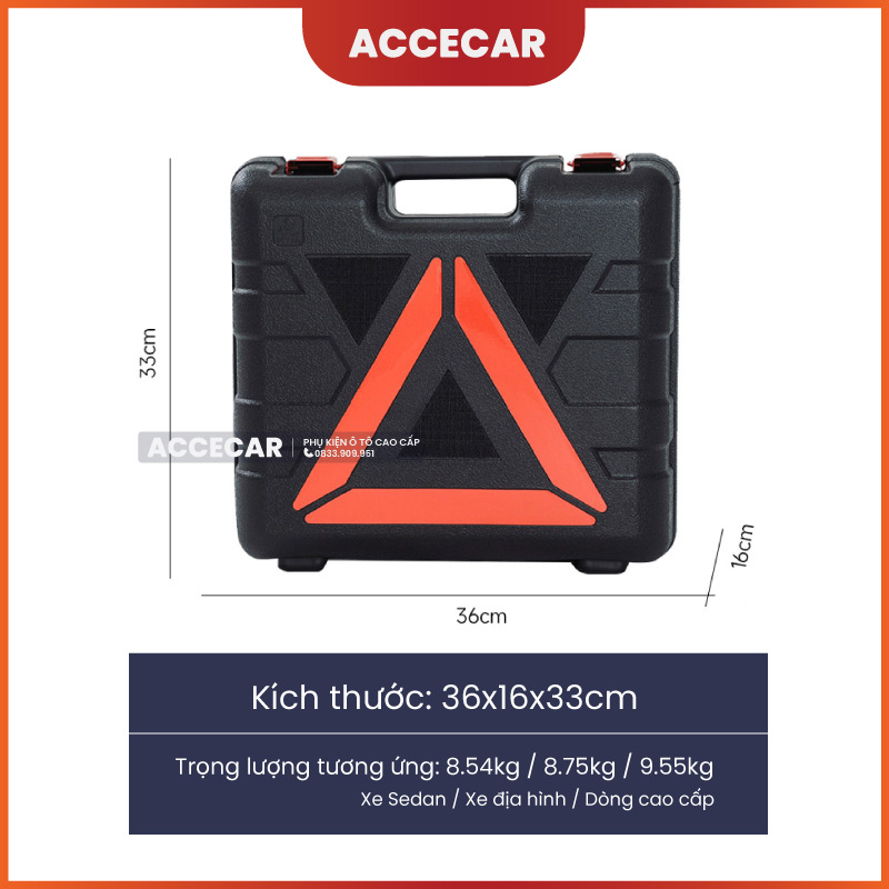 Toàn bộ bộ dụng cụ thay lốp xe ô tô đa năng trong hộp đựng
