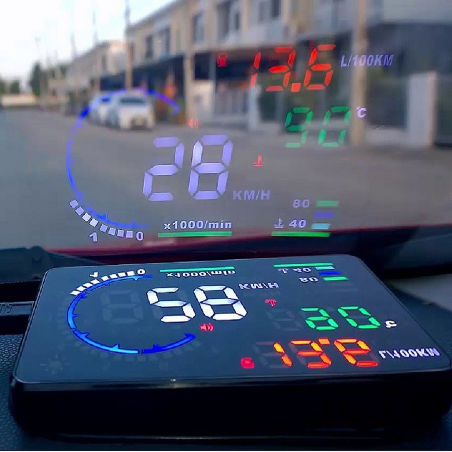 Thiết bị HUD A8 lắp trên taplo xe ô tô