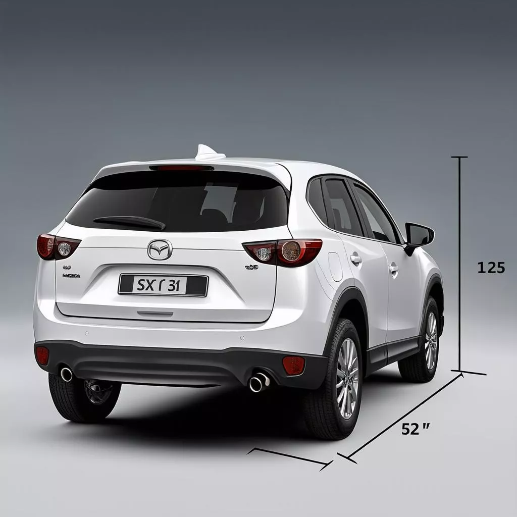 Hình ảnh minh họa kích thước tổng thể xe ô tô Mazda CX5