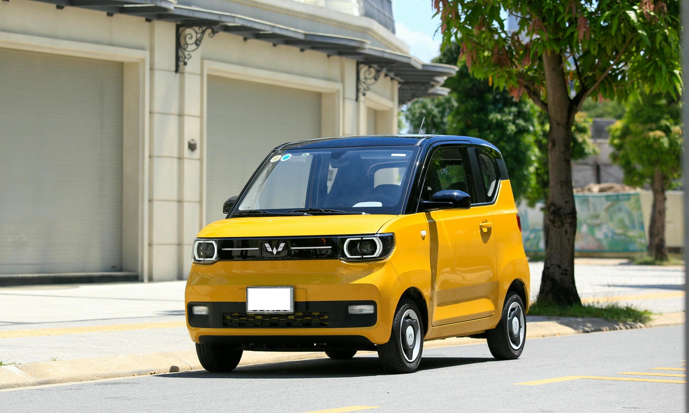 Ngoại thất Wuling Hongguang Mini EV màu xanh dương
