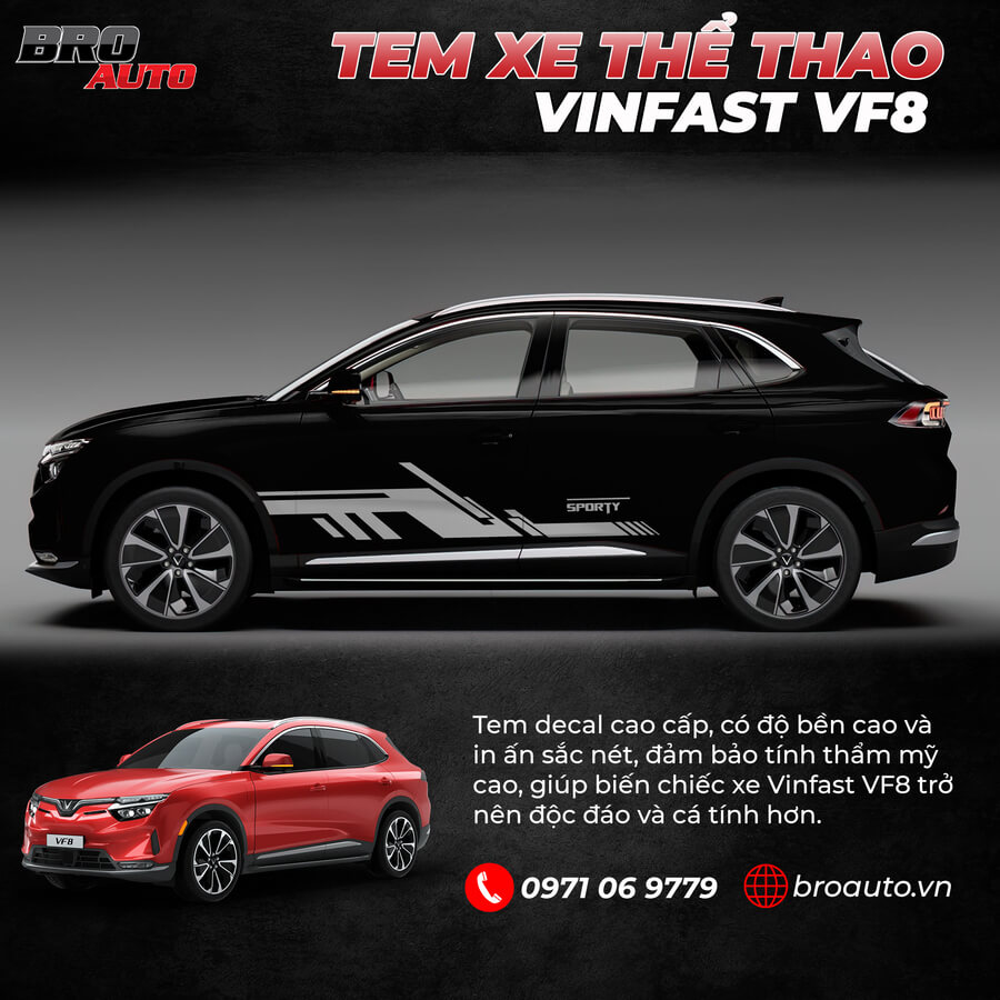 Tem dán xe ô tô Fortuner chữ nổi 3D độc đáo
