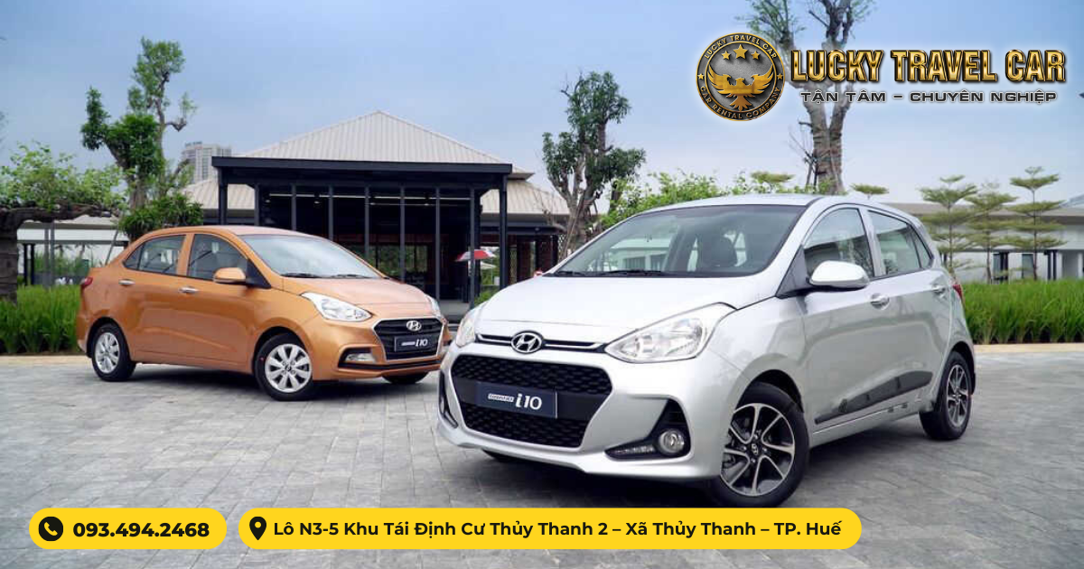 Hyundai i10 4 chỗ màu trắng