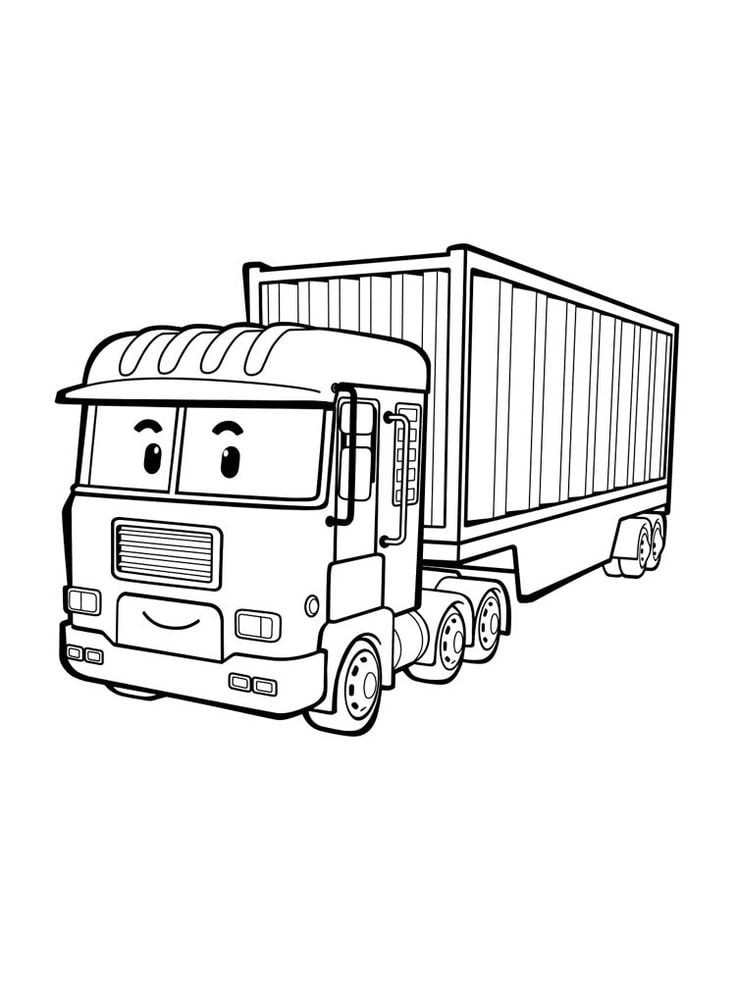 Tranh tô màu xe ô tô tải cỡ lớn
