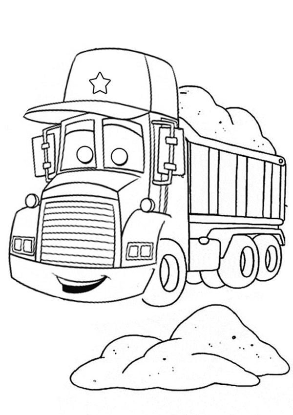 Tranh tô màu xe ô tô tải nhỏ