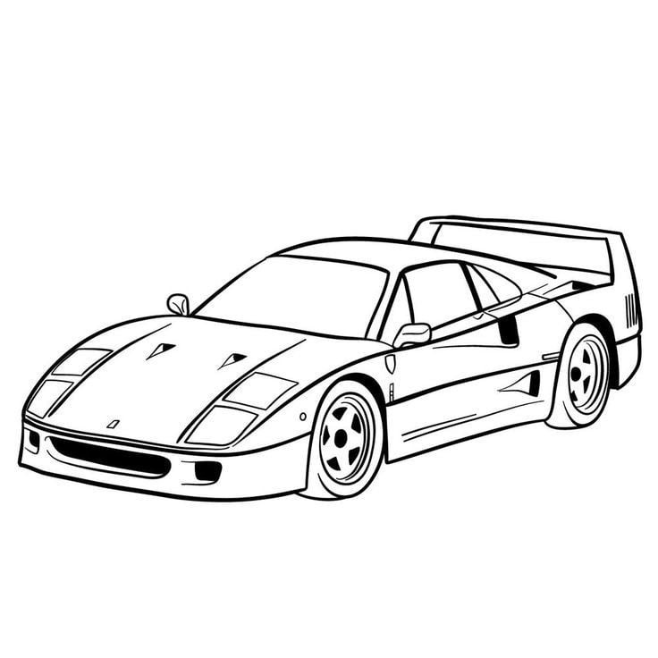 Tranh tô màu siêu xe Bugatti