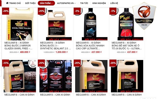 Xi đánh bóng chuyên dụng cho chăm sóc xe hơi