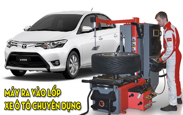 Máy làm lốp xe ô tô chuyên dụng trong xưởng dịch vụ