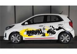 Tem dán sườn xe Kia Morning với thiết kế lấy cảm hứng từ Naruto