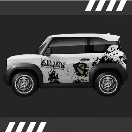 Mẫu decal tem Army cho thiết kế xe ô tô Vinfast VF3
