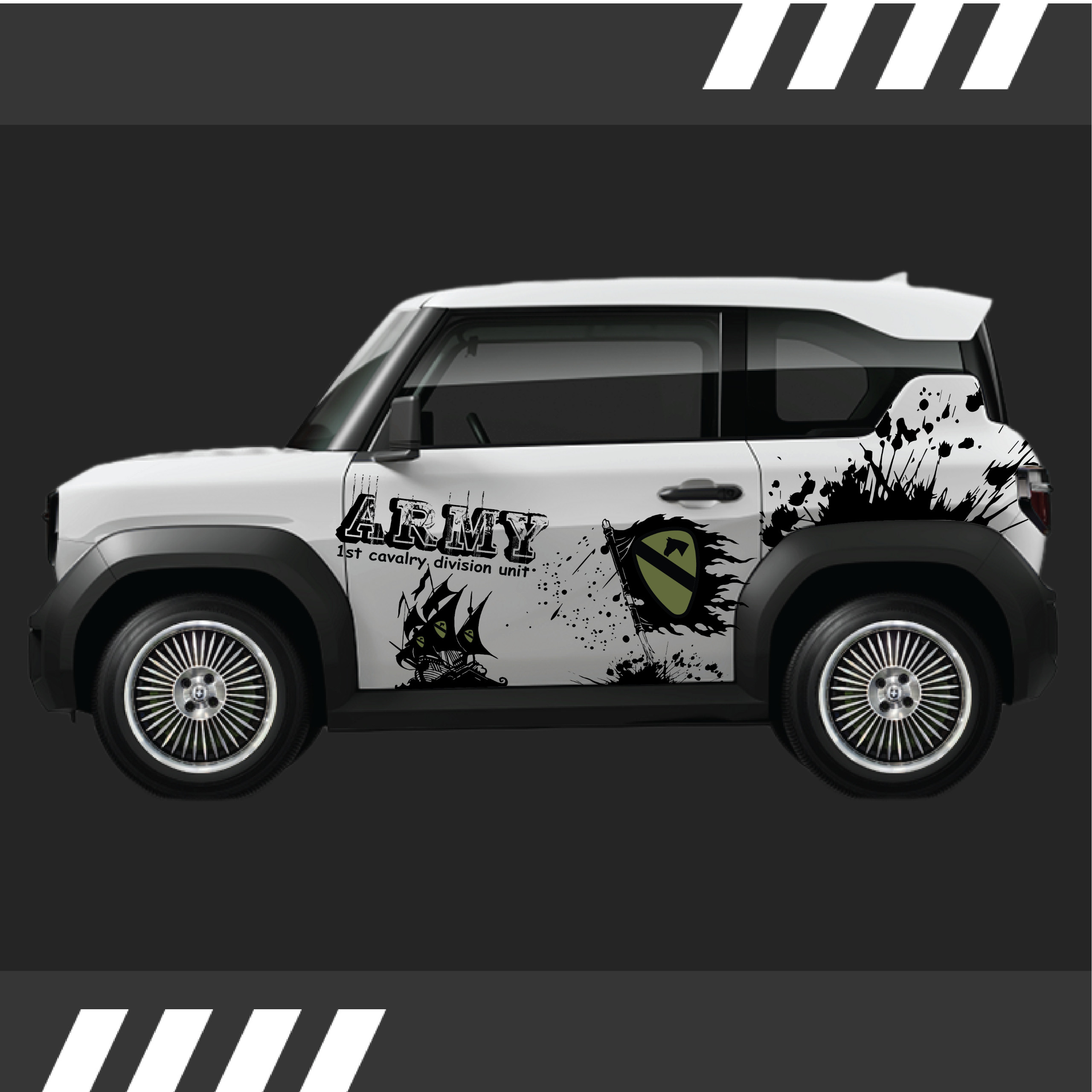 Decal dán sườn xe Vinfast VF3 thể hiện cá tính
