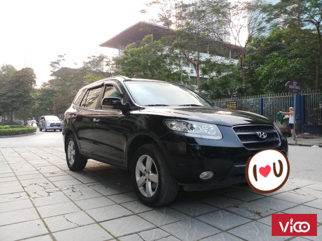 Xe ô tô Santafe 2008 màu đen ngoại thất