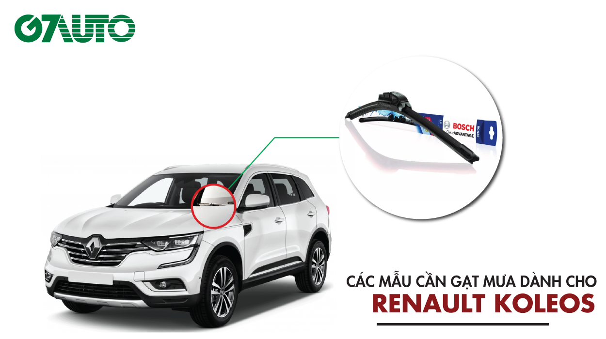 Kích thước gạt mưa xe ô tô Renault Koleos