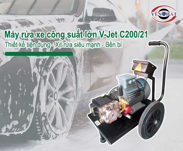 Máy rửa xe V-Jet C200/21 với thiết kế tối giản