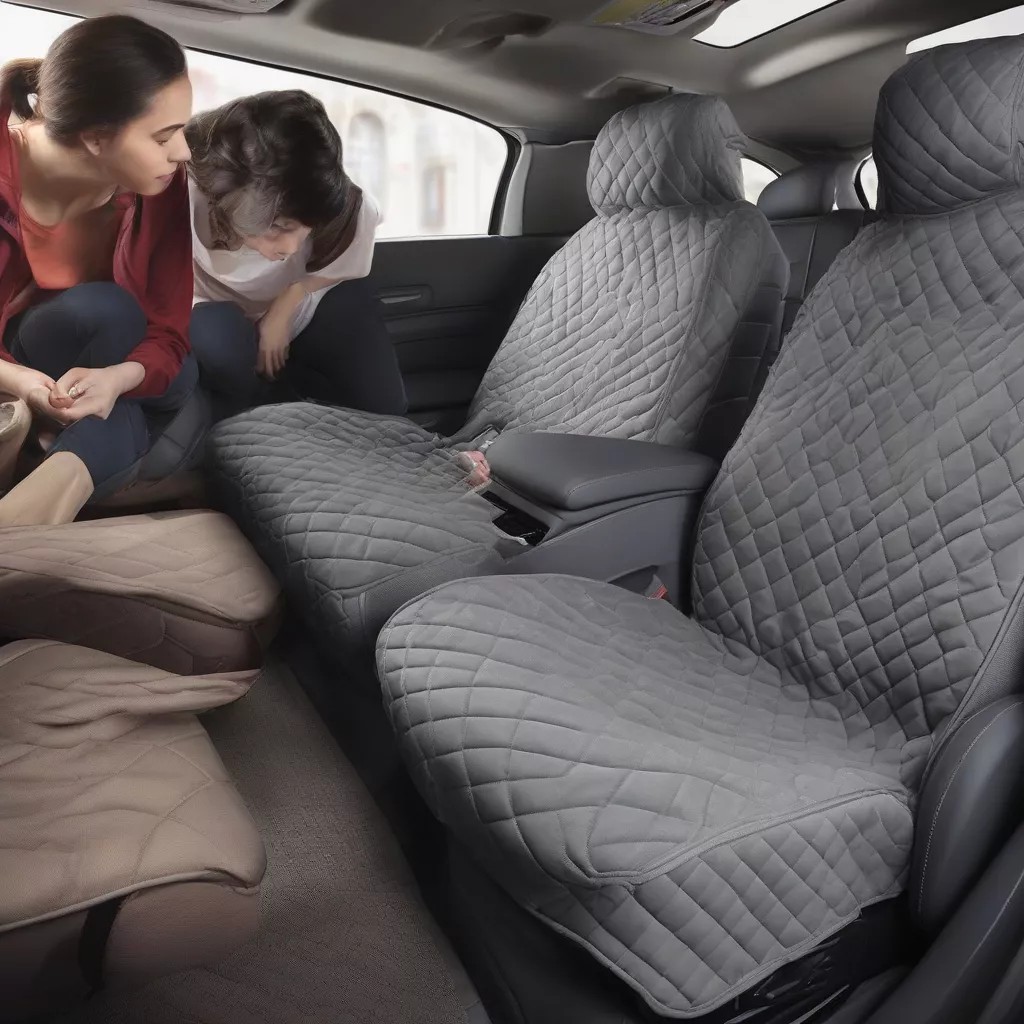Chọn mua và lắp đặt áo trùm ghế xe ô tô bằng vải phù hợp