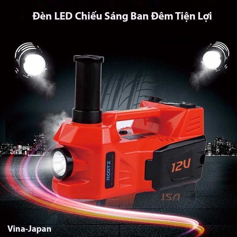 Đèn chiếu sáng ban đêm trên bộ kích lốp xe ô tô