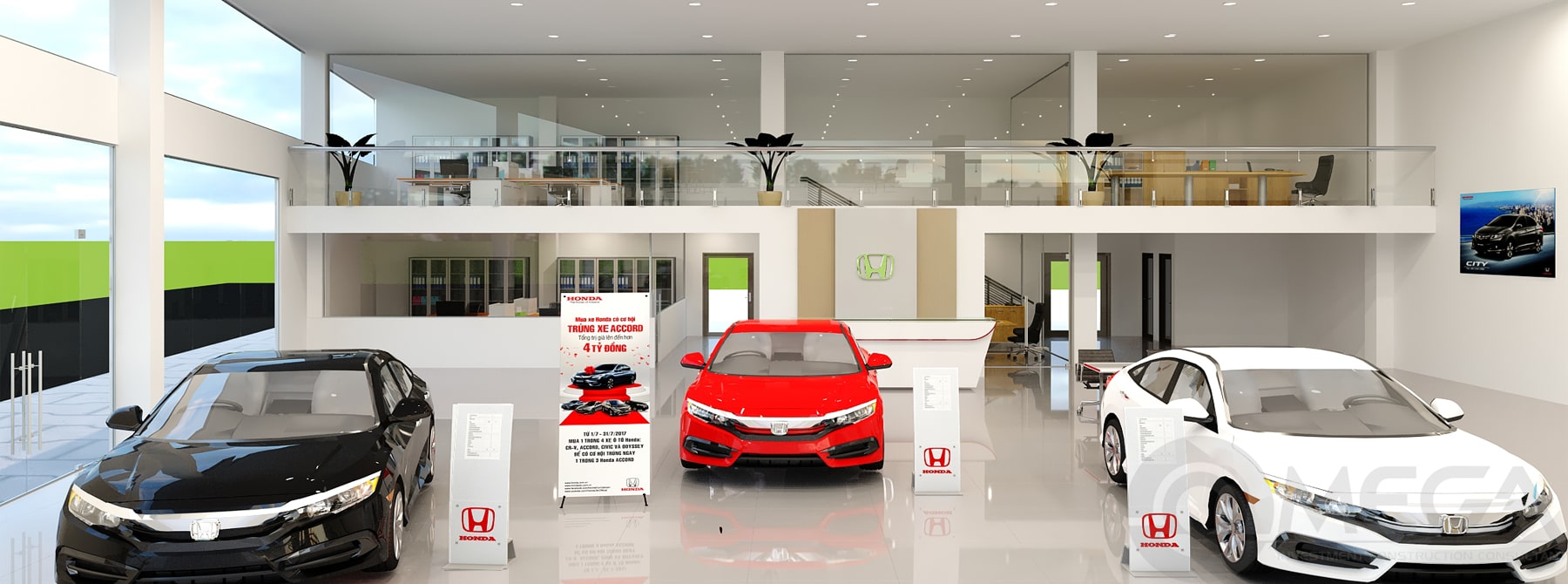 Thiết kế showroom trưng bày xe ô tô hút khách