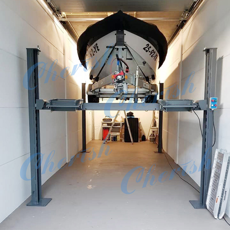 Thang nâng đỗ xe ô tô 4 trụ lắp đặt tại nhà