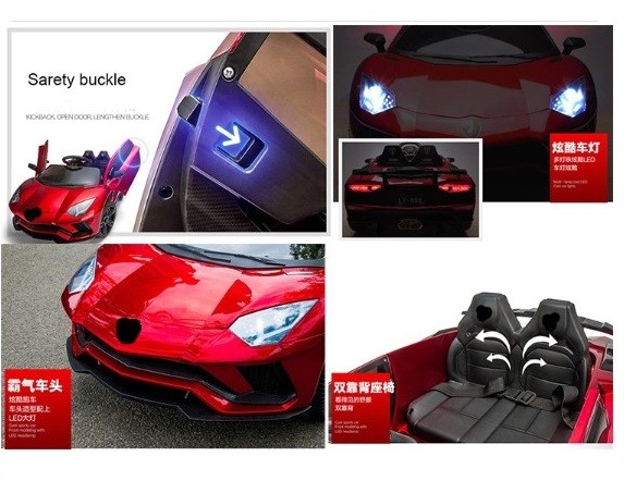 Tổng thể thiết kế xe ô tô điện trẻ em Lamborghini LT 998