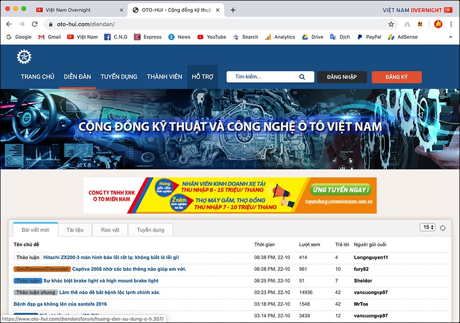 Cộng đồng Kỹ thuật Ô tô - OTO-HUI