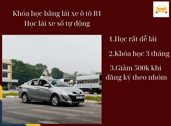 Hình ảnh người đang thực hành lái xe ô tô hạng B1 tại Bắc Ninh
