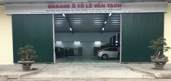 Mặt tiền Gara ô tô Lê Văn Tạch tại Vĩnh Phúc bị tố luộc đồ xe ô tô