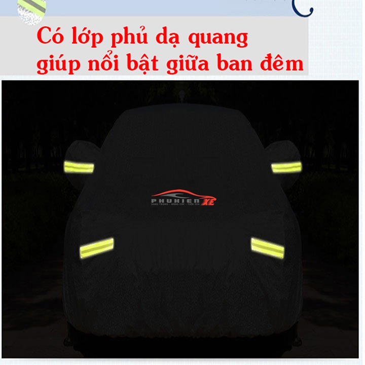 Áo trùm xe ô tô 4 chỗ sau khi gấp gọn