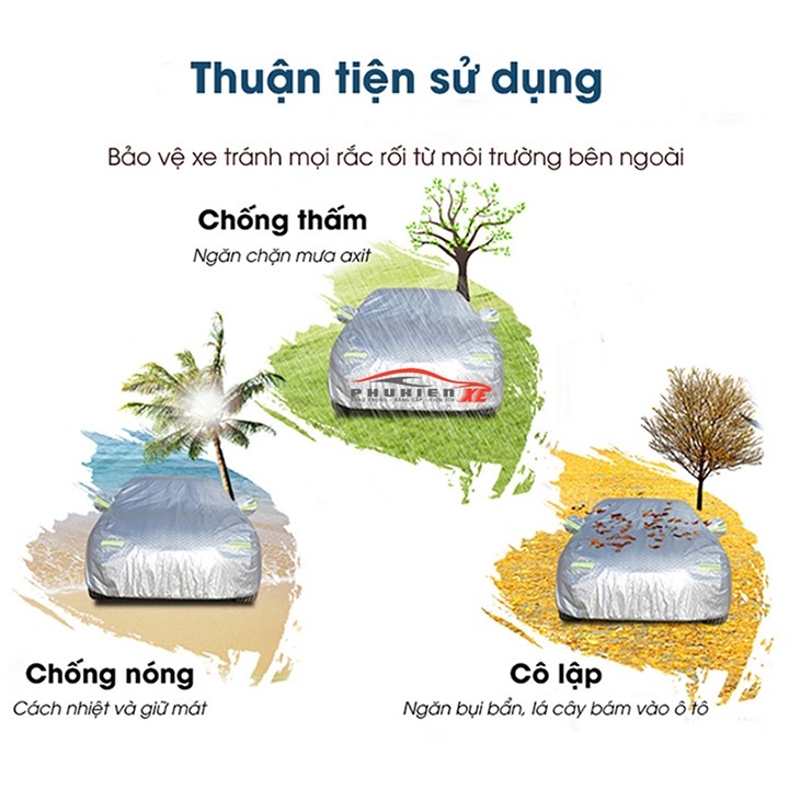 Bạt Phủ Xe Ô Tô 7 Chỗ Cách Nhiệt Cao Cấp