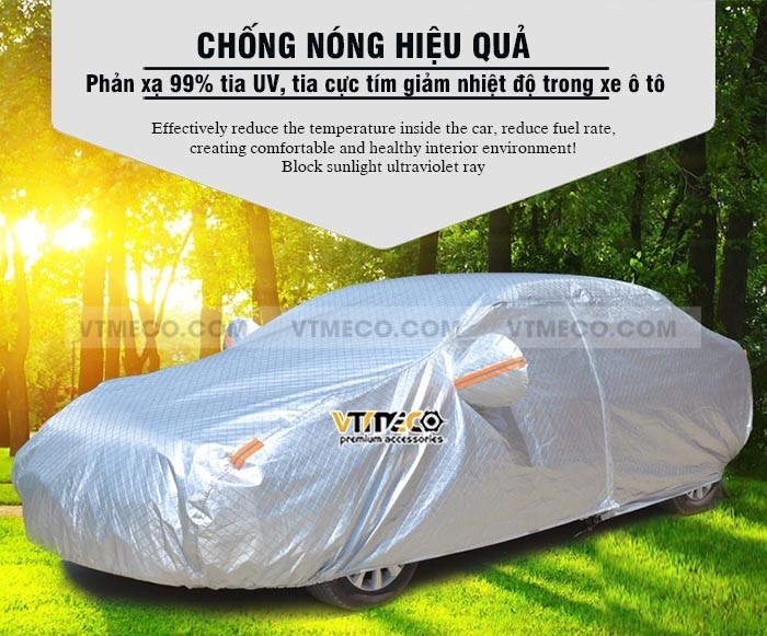 Góc chụp bạt phủ xe ô tô Camry vừa vặn thân xe
