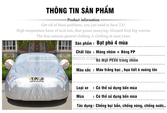 Miếng phản quang trên bạt phủ xe ô tô Camry an toàn ban đêm