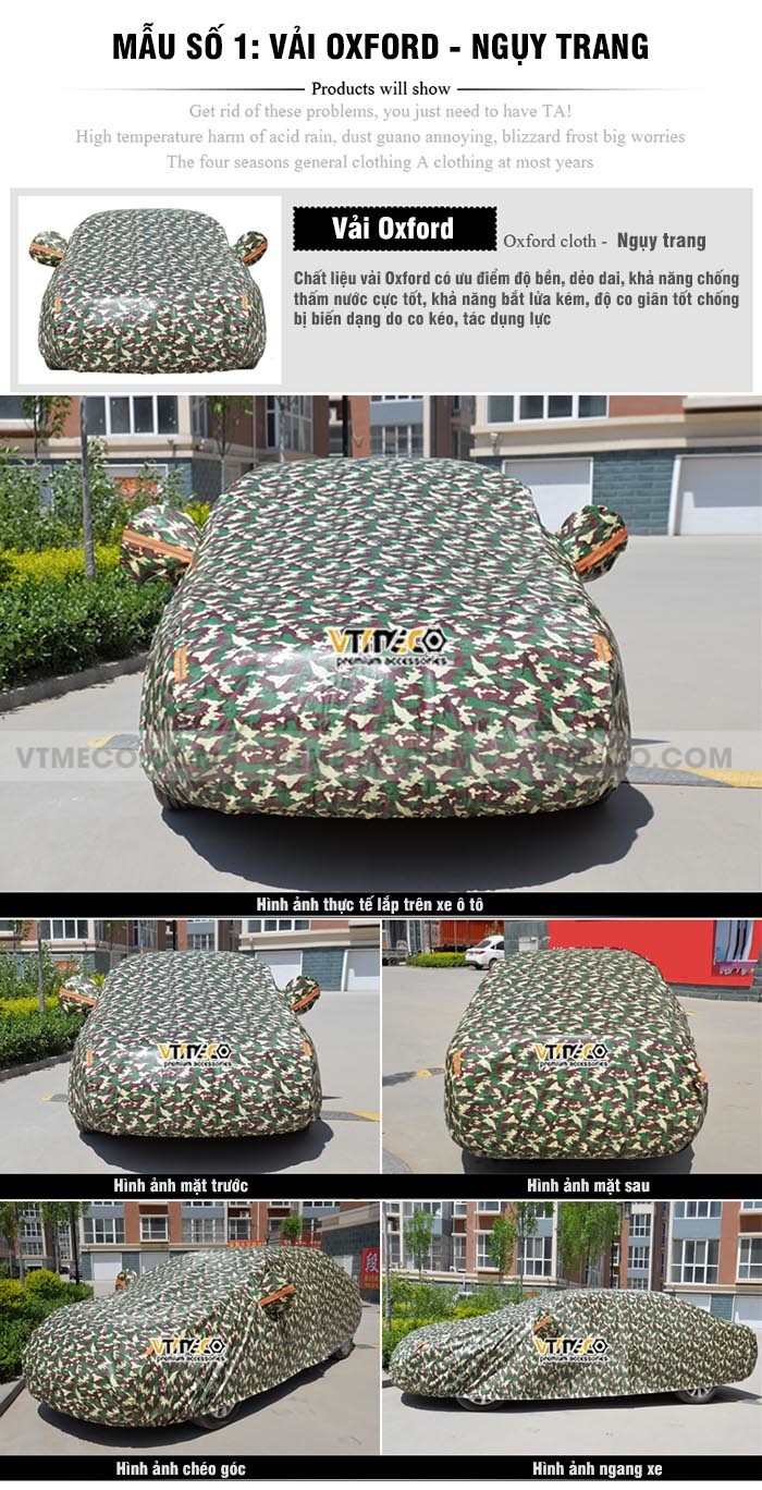 Bạt phủ xe ô tô Camry che phủ toàn bộ xe
