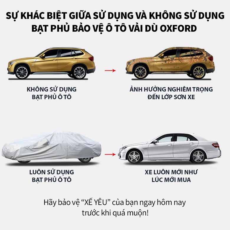 Bạt phủ xe ô tô vải dù Oxford chống thấm nước