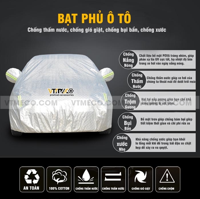 Bạt phủ xe ô tô 7 chỗ Innova: Lựa chọn bảo vệ toàn diện