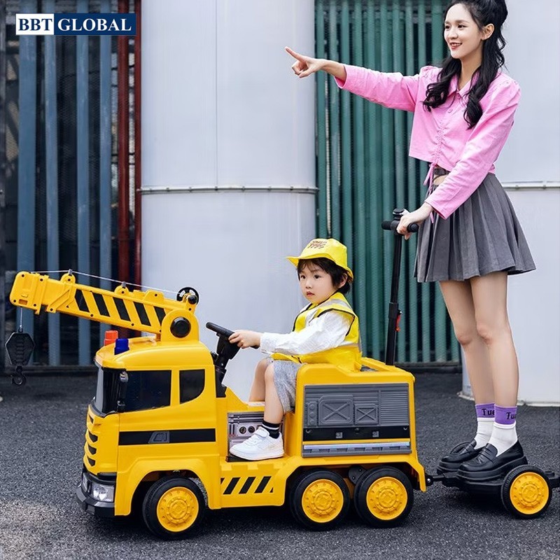 Mô hình xe ô tô cần cẩu máy xúc điện cỡ lớn BBT-115 cho trẻ em