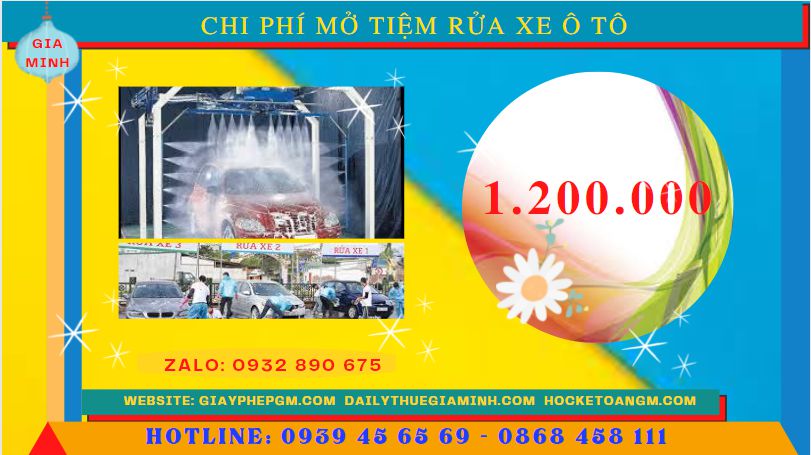 Chi phí ban đầu để mở tiệm rửa xe ô tô ở Hà Đông
