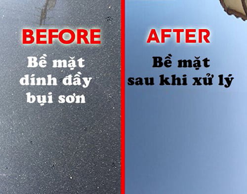 Kết quả xe ô tô sau khi tẩy bụi sơn chuyên nghiệp