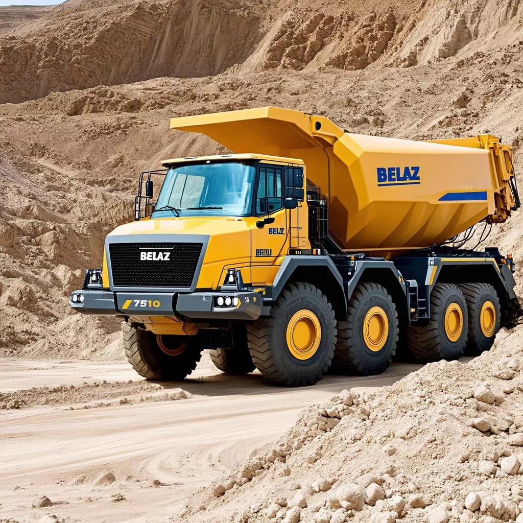 Xe tải mỏ BelAZ 75710 khổng lồ hoạt động tại mỏ than