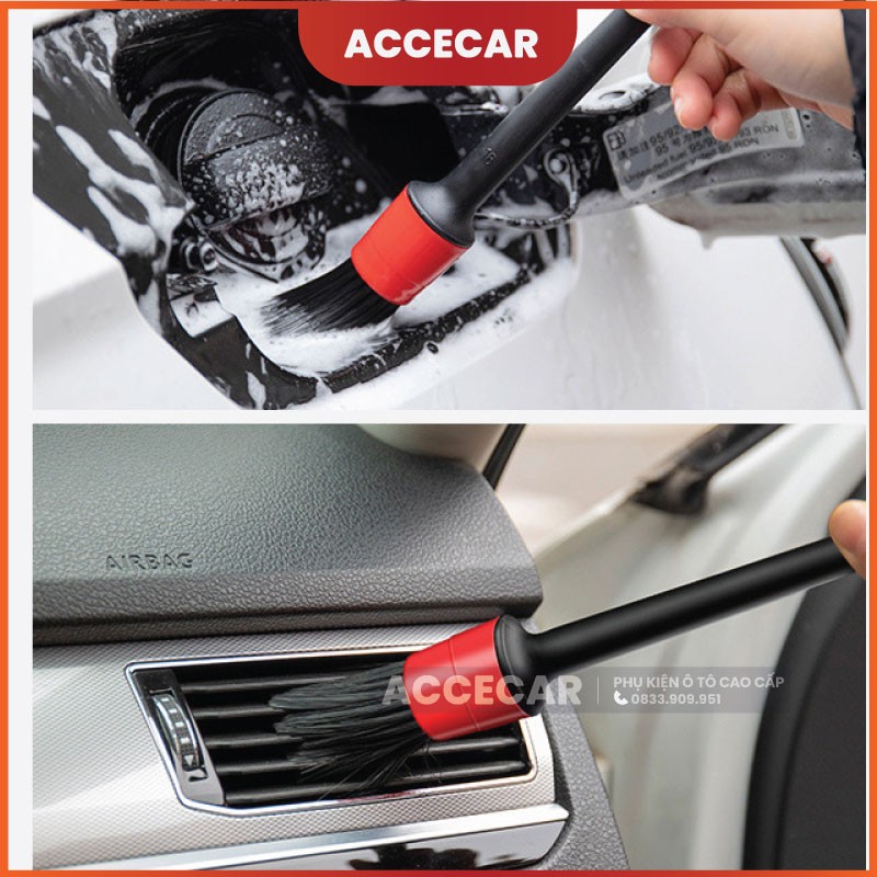 Bộ cọ rửa xe ô tô giúp làm sạch logo, biểu tượng xe