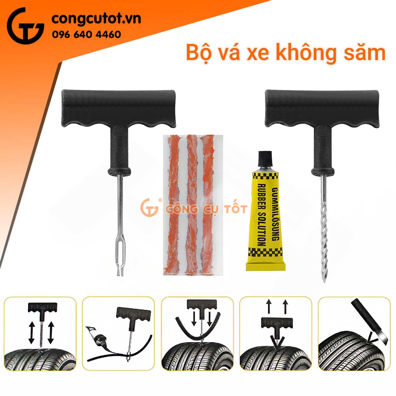 Cách vá lốp xe ô tô không săm hiệu quả và nhanh chóng