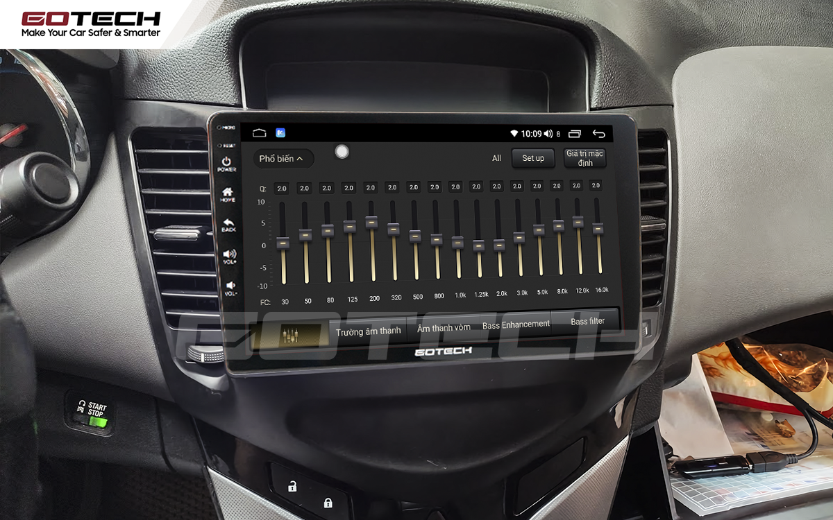 Cài đặt bộ xử lý âm thanh DSP 32 kênh trên màn hình ô tô GOTECH xe Chevrolet Cruze 2015