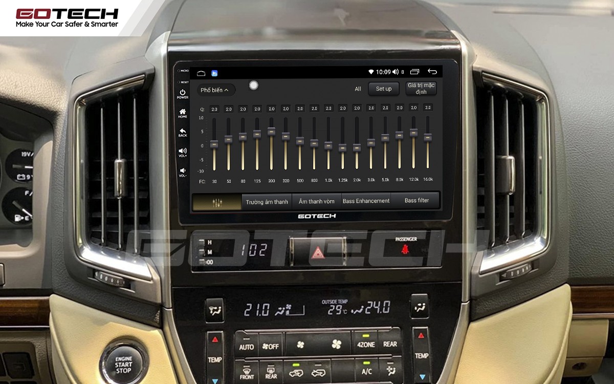 Bộ xử lý tín hiệu âm thanh DSP tích hợp trên màn hình ô tô GOTEch Land Cruiser