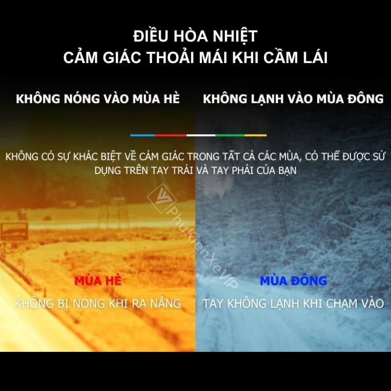 Cảm giác thoải mái khi cầm vô lăng xe ô tô bọc da lộn