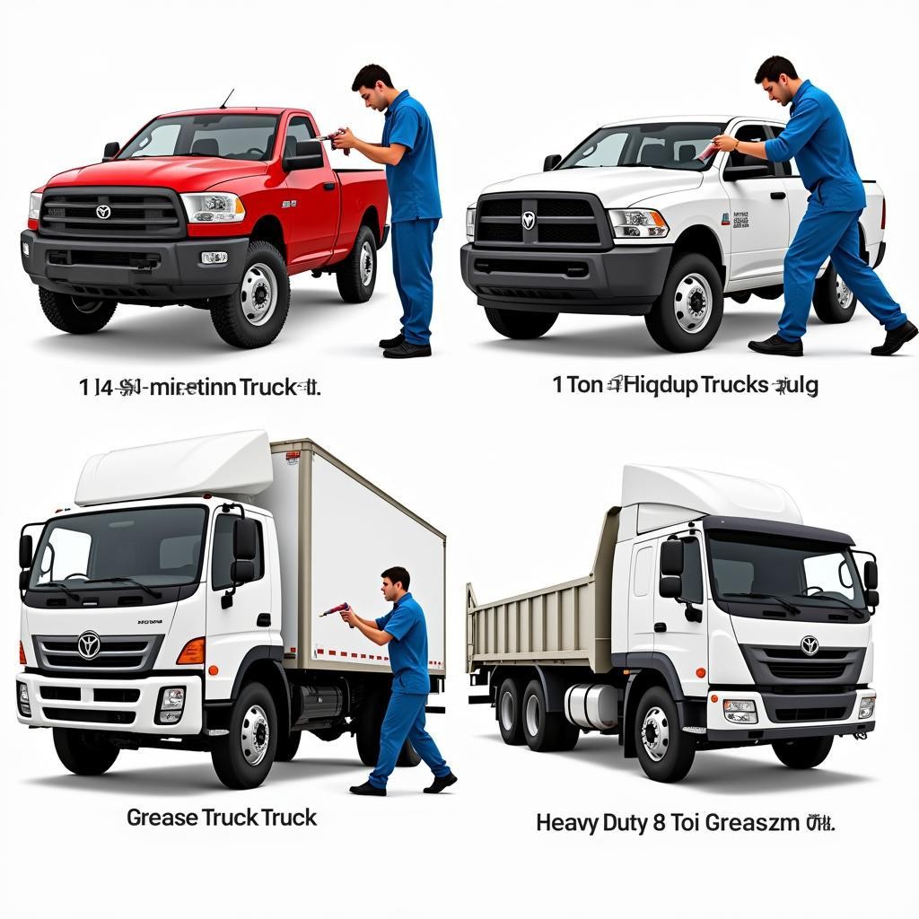 Bơm mỡ cho các loại xe tải