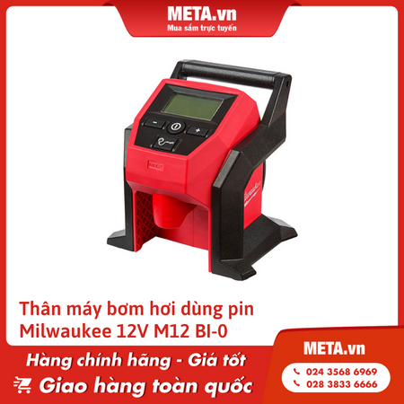 Bơm xe ô tô loại nào tốt: Thân máy bơm hơi dùng pin Milwaukee 12V M12 BI-0
