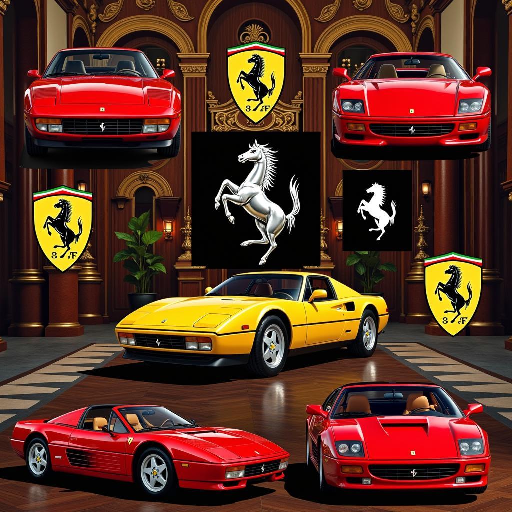 Bộ sưu tập các dòng xe Ferrari nổi tiếng với logo con ngựa chồm đặc trưng