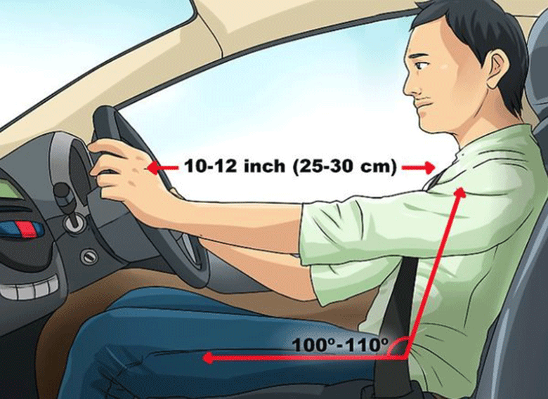 Tư thế ngồi và vị trí tay lái xe ô tô